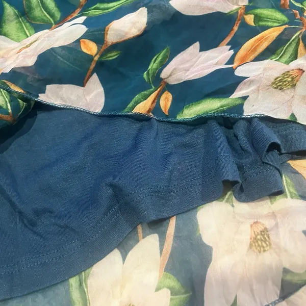 NWT Elena Baldi Italy Silk Viscose Floral Tropical Maxi Skirt Boho Chic Sz L - Image 4