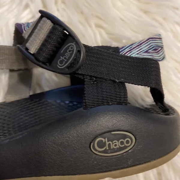 Chaco Sandals size 8 good condition color purple blue see all photos - Image 4