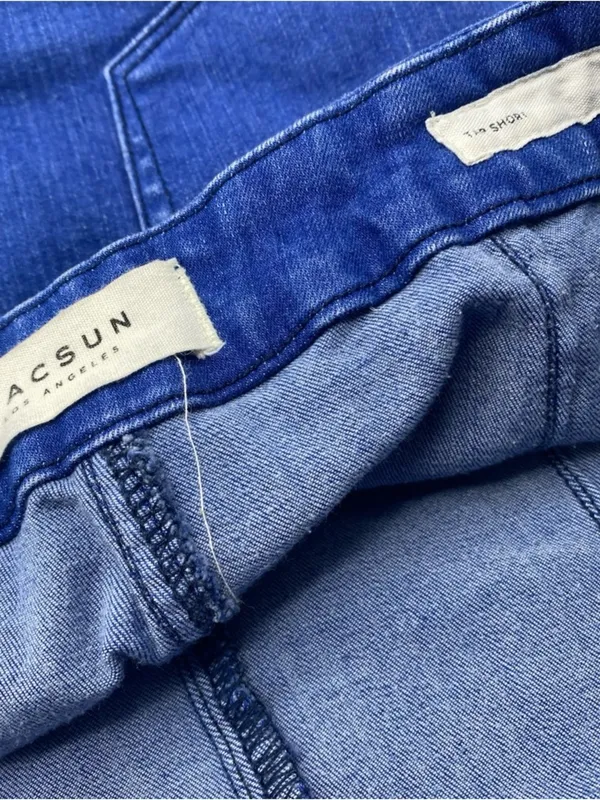 Jorts PacSun Denim Jean Shorts Mom High Waist Rise Sailor Zipper 29 Stretch Mini - Image 5