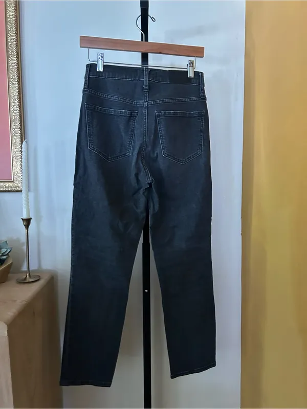 Madewell The Perfect Vintage Crop Jeans Sumner Wash High Rise‎ Black Size 25 - Image 6