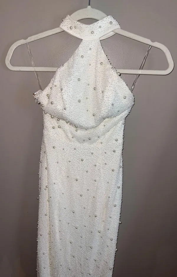 Oh Polly Embellished White Dress - Image 3