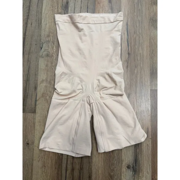 SPANX‎ Mid Thigh Shapewear Shorts Nude Seamless High Waist M Medium Control - Image 2