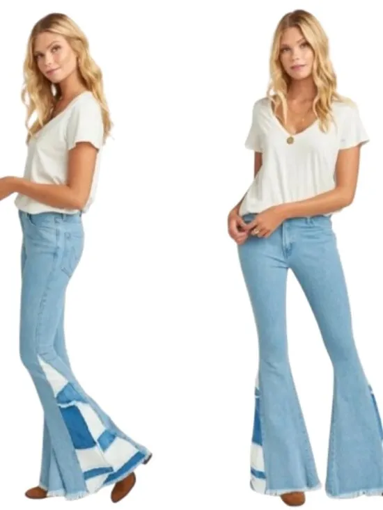 Show Me Your Mumu Woodstock Flare Bell Bottom Jeans Size‎ 28 Echo Wash - Image 3