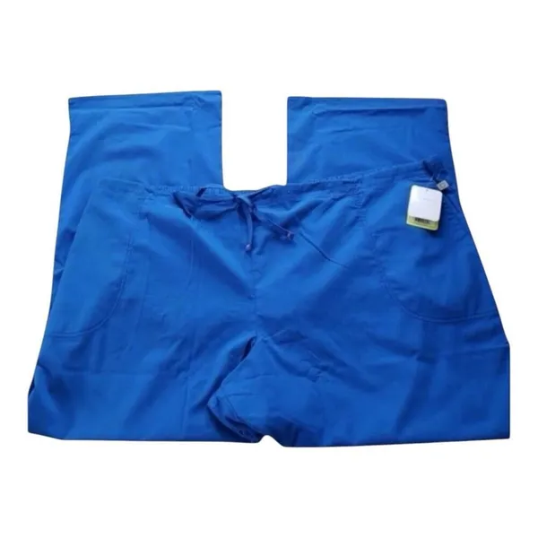 Code Happy Women Royal Blue Medical Scrub Pants 4XL Antimicrobial Protection - Image 2