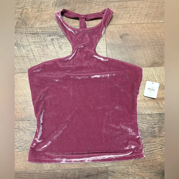 NWT Free People Intimately Lover Velour Top Size Small - Image 2