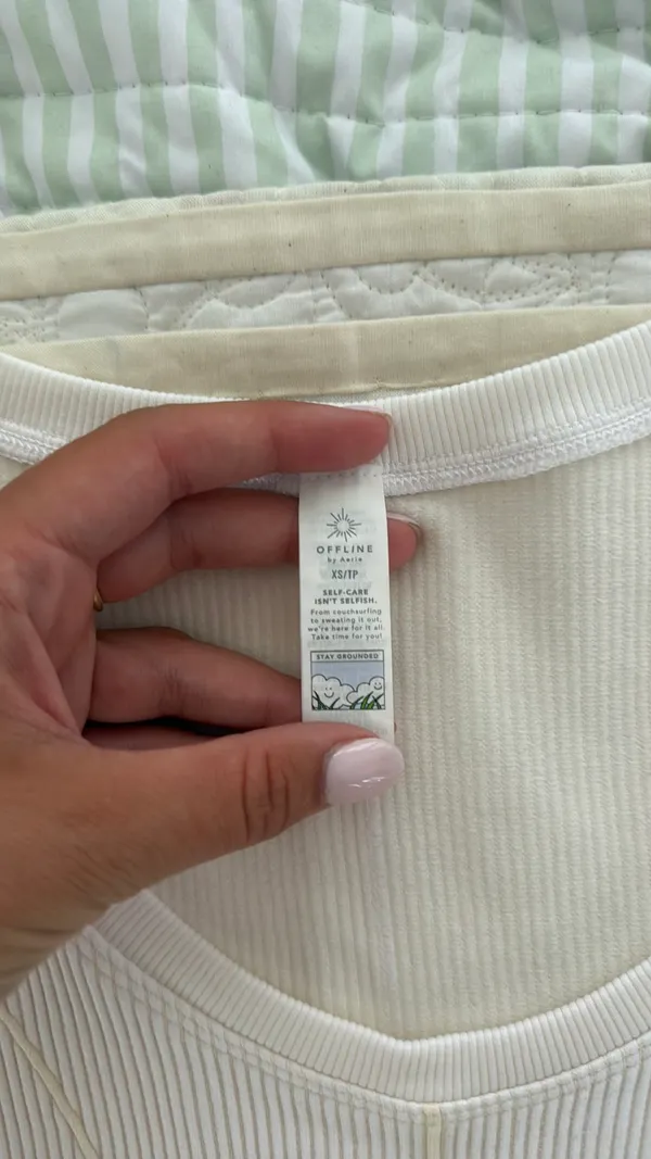 Aerie White Crop Top - Image 2