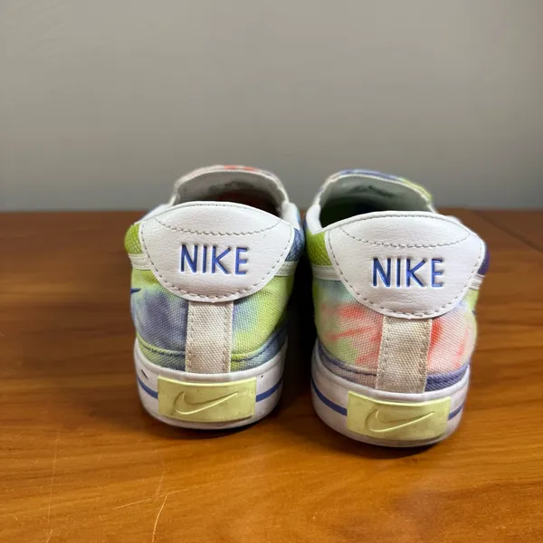 Nike Court Legacy Print Slip On Tie Dye Colorful Flat‎ Sneaker CZ1752-900 W8.5 - Image 4