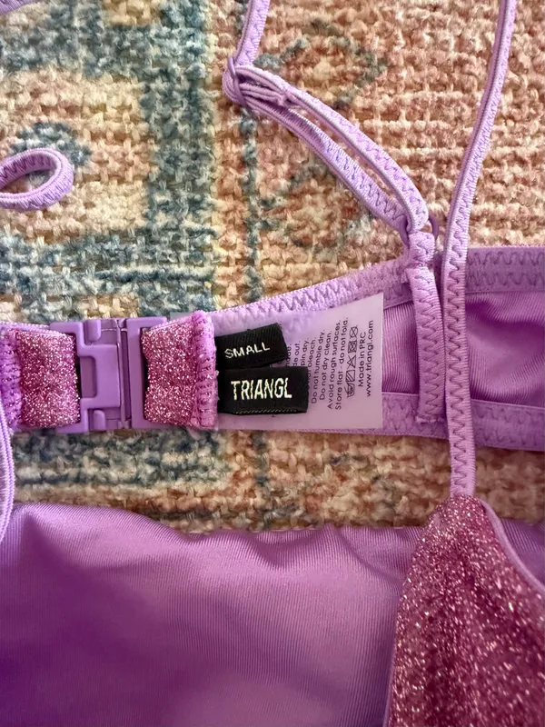 Triangl Purple Sparkle Bikini Set - Image 4