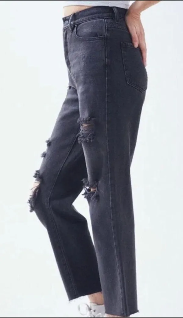 PacSun Black Distressed Mom Jeans - Image 2