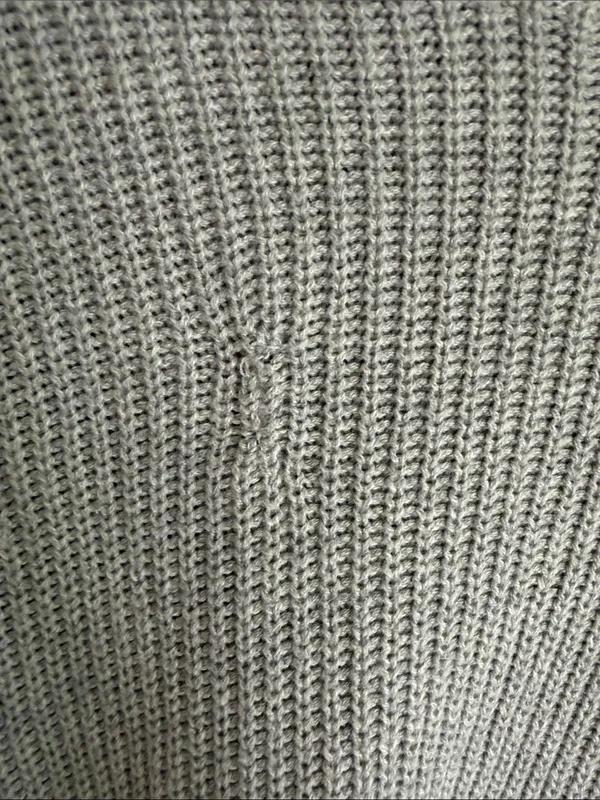 Hollister Light Gray Crewneck Knit Sweater - Image 3