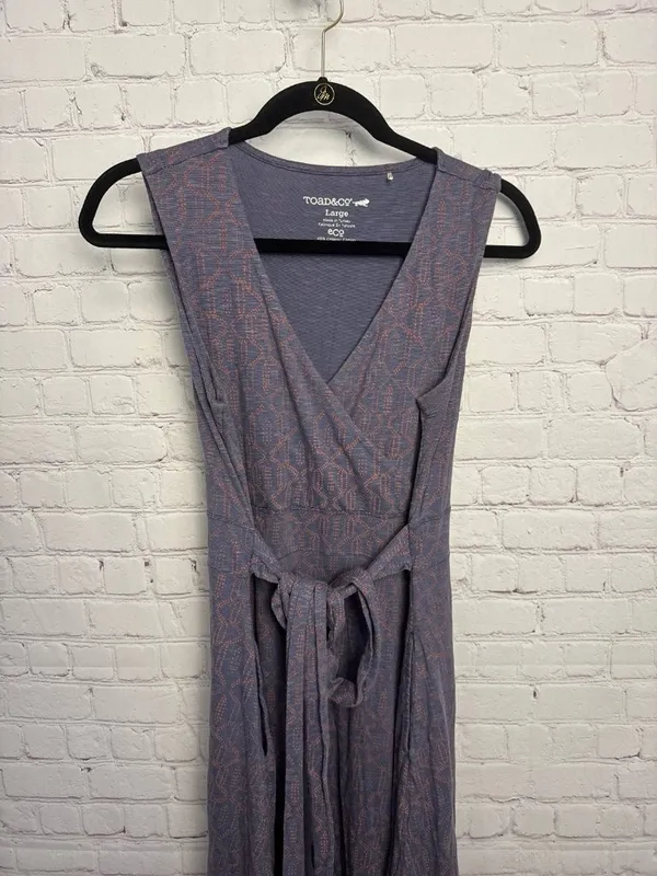Toad & Co large gray designed dress gorpcore outdoor athleisure swing skater - Image 3