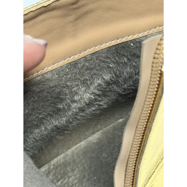 Dusty Gold Leather With Fur Inside Women's US Size 9 New - Image 8