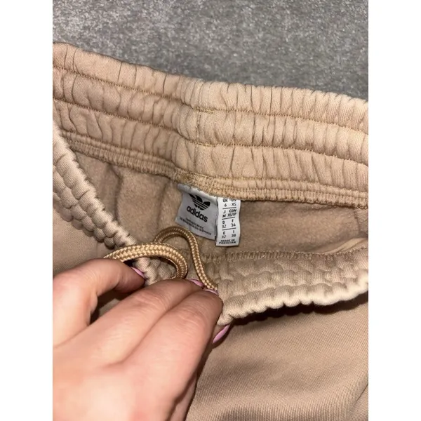 adidas Adicolor Essentials Women's‎ Fleece Joggers Sweatpants Beige, XS - Image 4