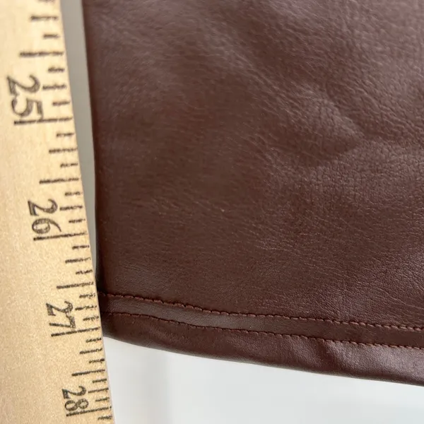 OFFLINE by Aerie Real Luxe‎ Hi-Rise Legging Chocolate Brown Faux Leather Med NWT - Image 8