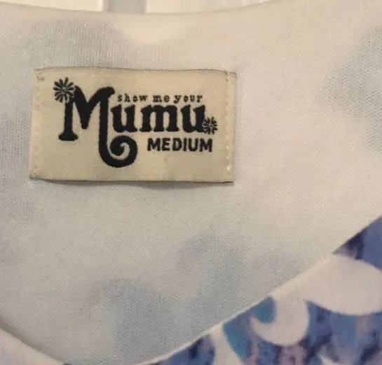 Show Me Your Mumu Blue And White Shift Dress - Image 3