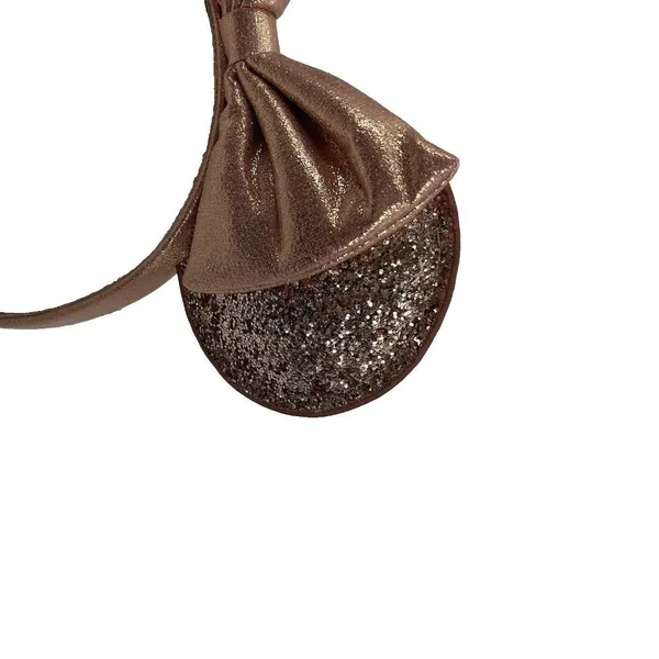 Disney Parks ROSE GOLD Glitter Minnie Mouse Ears Headband Sparkle Bow Holiday - Image 4