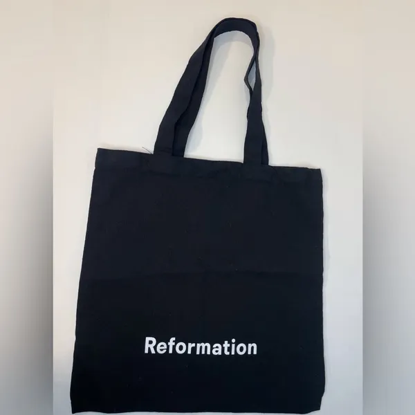 Reformation‎ Classic Black Canvas Tote - Image 7