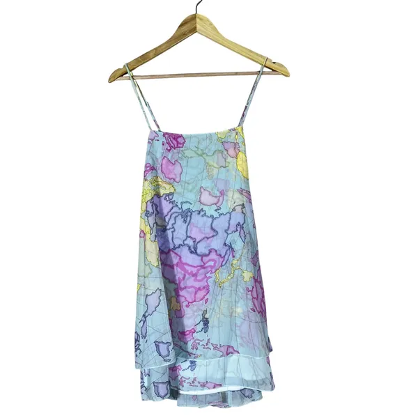 NWT Show Me Your Mumu World Tour Christy Mini Dress Mint Blue Travel Size S - Image 3