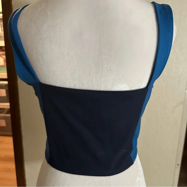 Sincerely‎ Jules Shades of Blue Colorblock Sports Bra Size Medium - Image 3