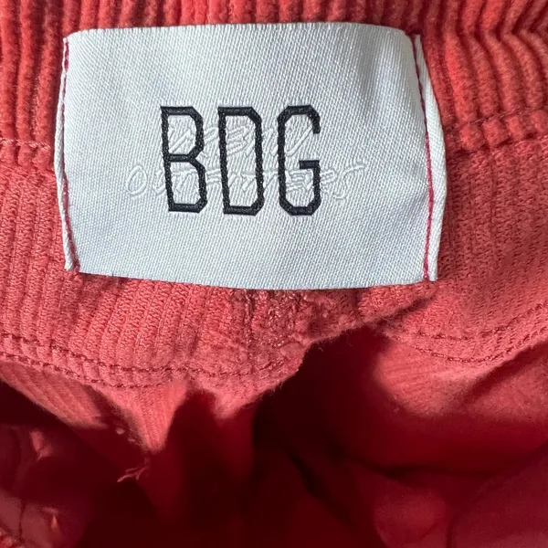 BDG High & Wide Corduroy Solid Wide Leg Pants Red Retro 90s Aesthetic Size 27 - Image 4