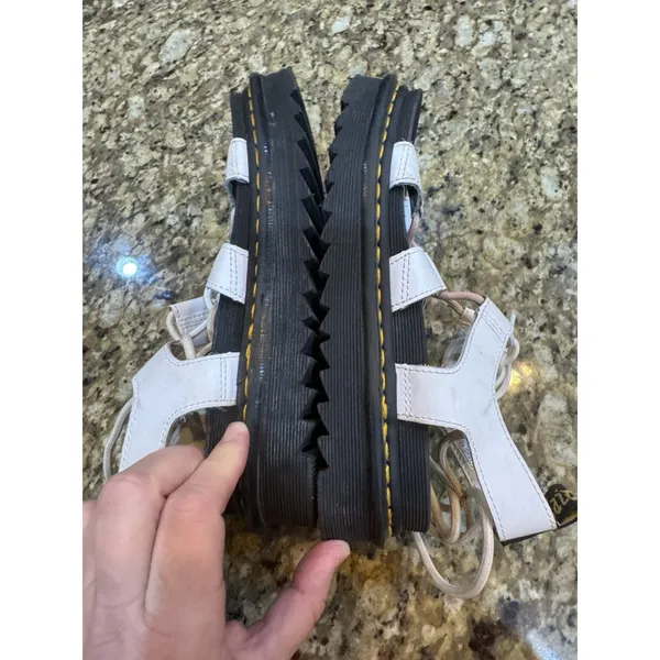 Dr. Martens Nartilla White Leather Lace-Up Gladiator Sandals Women's Size 7 - Image 8