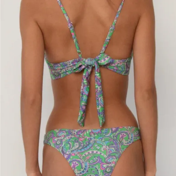 Kasakai Hendrix Bikini Top and Pippa Swim Skirt in Paisley Princess - Image 3