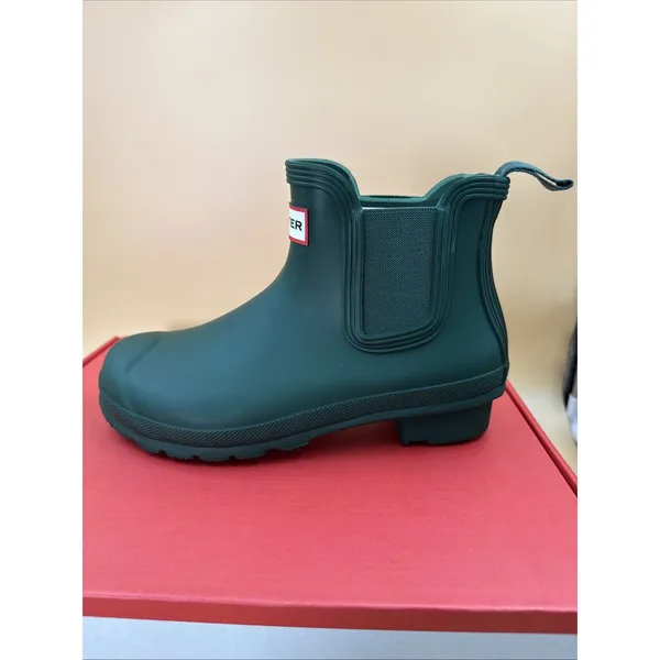 Hunter Original Chelsea Women's Waterproof Ankle Rain Boots, Green Size 6 - Image 9