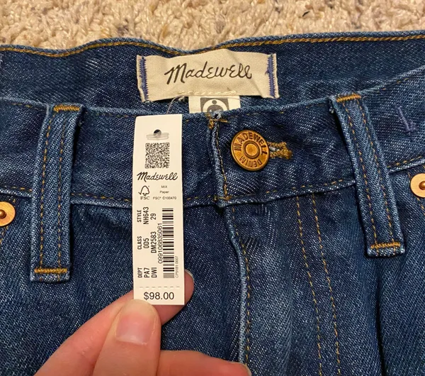 Madewell ‼️ Baggy Straight Jeans in Dark Worn Indigo Wash‼️ - Image 9
