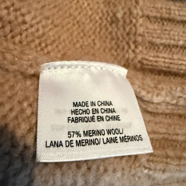 Favorite Daughter The William Sweater Wool Cashmere Women's Large Almond NWOT - Image 12