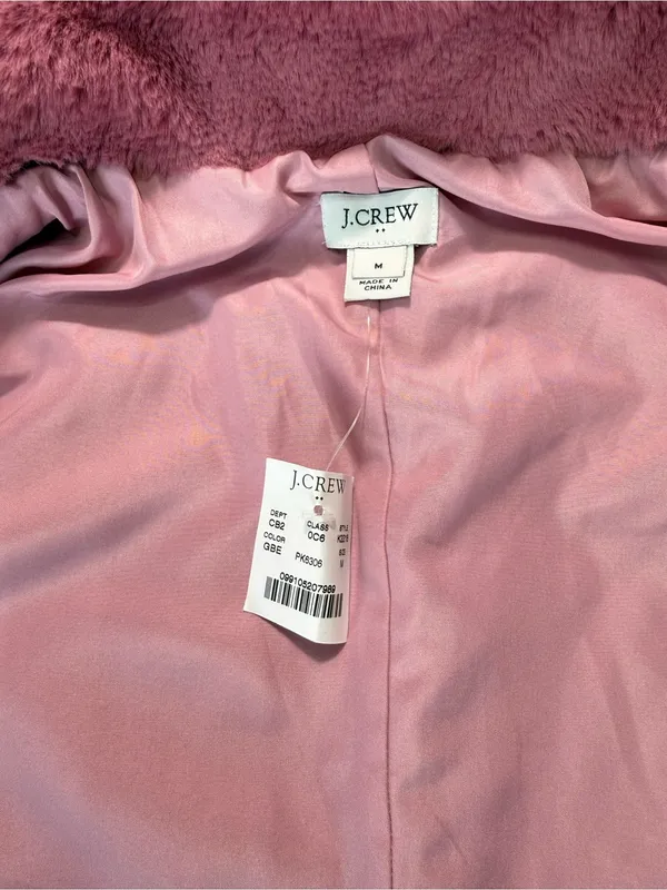J. Crew Mauve Faux Fur Zip-Up Vest - Image 6