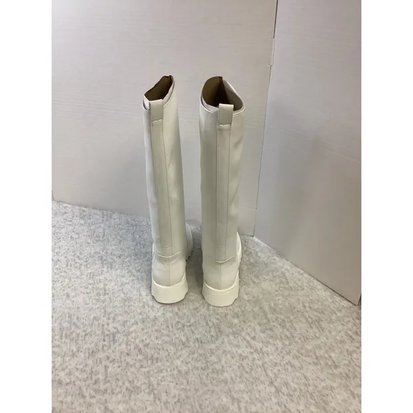 Aerosoles Slalom White PU Tall Lug Sole Boots Womens 5.5M NEW‎ - Image 6
