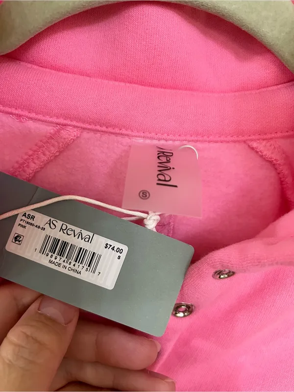 NEW Altar’d State AS Revival Pink Balloon Sleeve Pullover Size Small NWT - Image 4