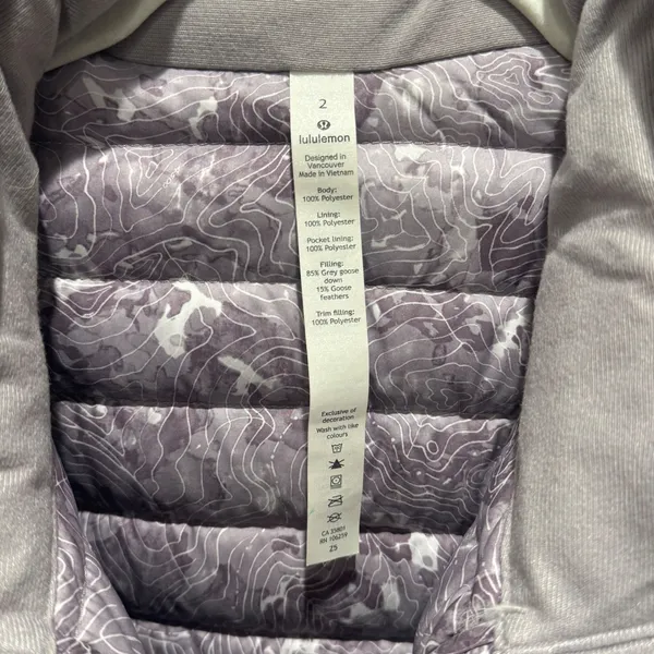 Lululemon Pack It Down Again Jacket Hooded Puffer 700‎ Down Lilac Purple Size 2 - Image 6