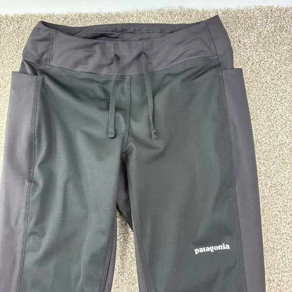 Patagonia Wind Shield Pants Women XS Black Athletic Gorpcore Reflective Running - Image 2