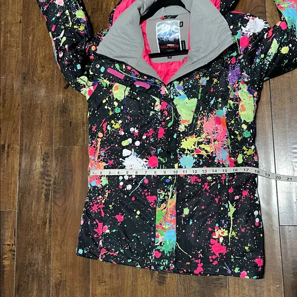 GSOU SNOW Paint Splatter Snowboarding Insulated Jacket Size XS Regular Fit NWOT - Image 14