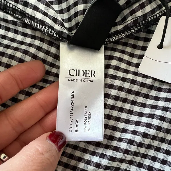 Cider Square Neck Ruched Puff Sleeve Midi Dress Size‎ Large - Image 9