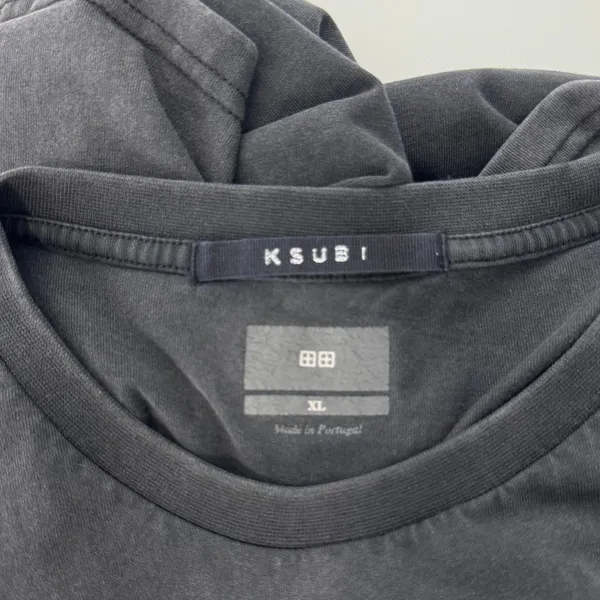 Ksubi‎ Divine Graphic Tee XL Black Washed Streetwear Casual Minimalist Skater - Image 7