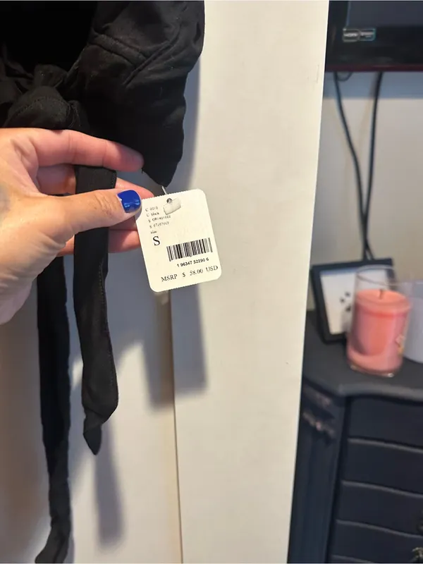 NWT Free People Top- Black $58 MSRP - Image 7