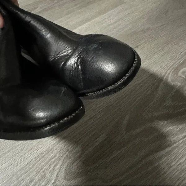 Dolce Vita DV Black‎ Leather Side Zip Block Heeled Booties Size 9 - Image 5