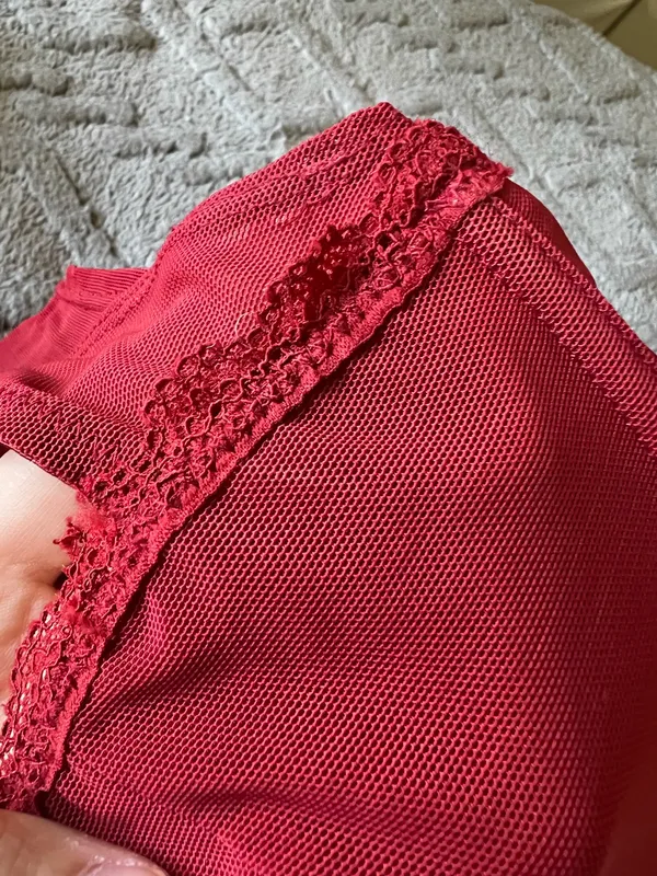 garage maisie cap sleeve red corset top - Image 6