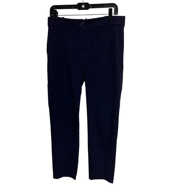 J.Crew Navy Blue Slim Fit Ankle Trousers Womens Size‎ 8 Career Work Pants - Image 2