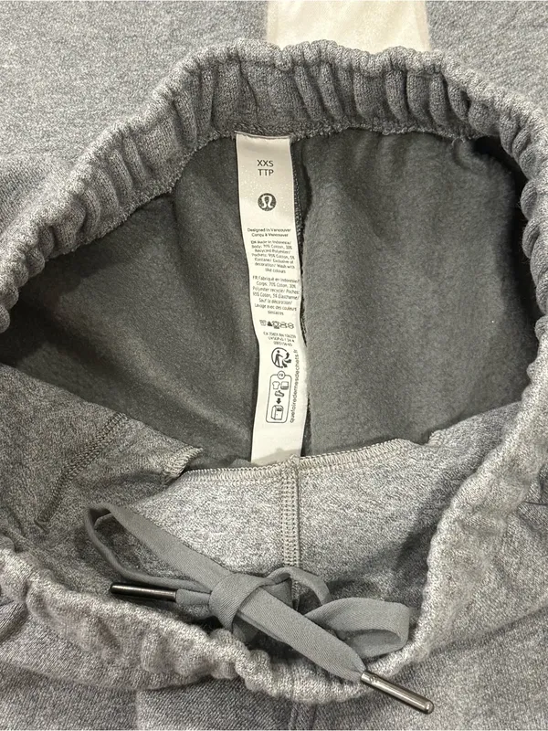 Lululemon Scuba Mid-Rise Oversized Jogger Regular XXS Heathered Medium Grey Cozy - Image 9