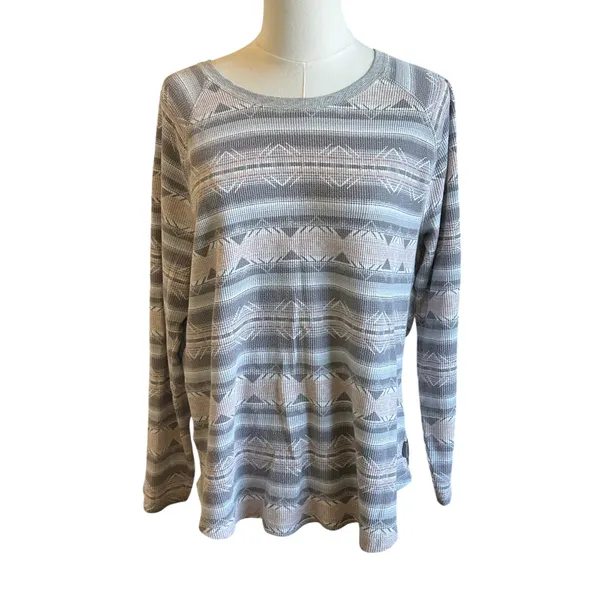 Eddie Bauer pink and grey thermal pajamas set XL lounge sleepwear - Image 3