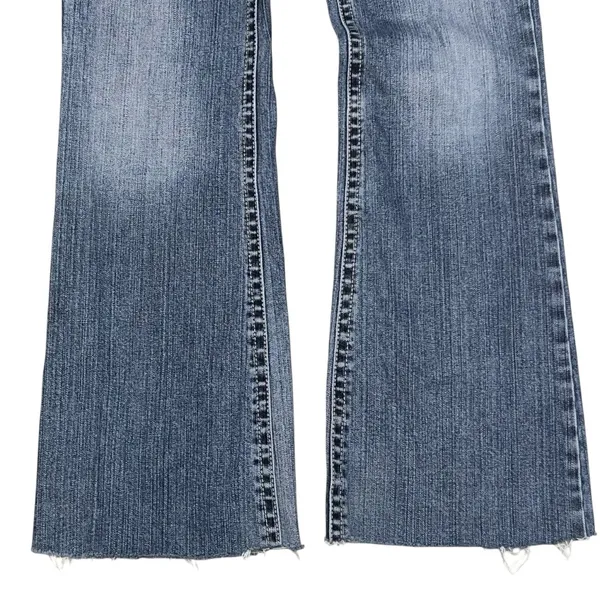 Silver Jeans Lola Flare Leg Distressed Denim Blue Jeans Pants size 28 - Image 3