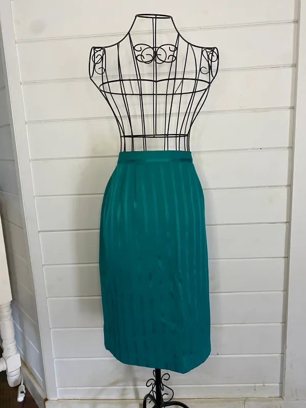 Executive Collection Vintage Teal Pinstripe Suit - Image 3