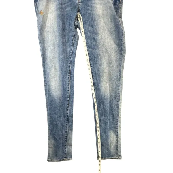 Vintage Apple Bottoms Y2K Jeans Womens 34x34 9/10 Blue Gold Accents Low Rise - Image 11