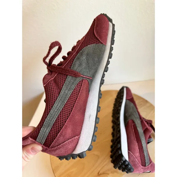 Puma Maroon Gray Genuine Suede Leather Lace Up Sneakers Shoe Size 8 Women's - Image 7