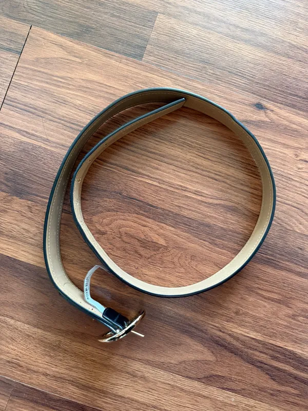 Michael Kors Black Belt Leather Gold - Image 2