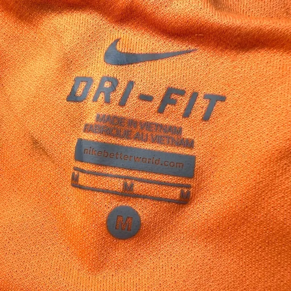 Nike Dri-FIT Womens Size Medium Running Shorts Orange‎ Blue Athletic Gym Workout - Image 4