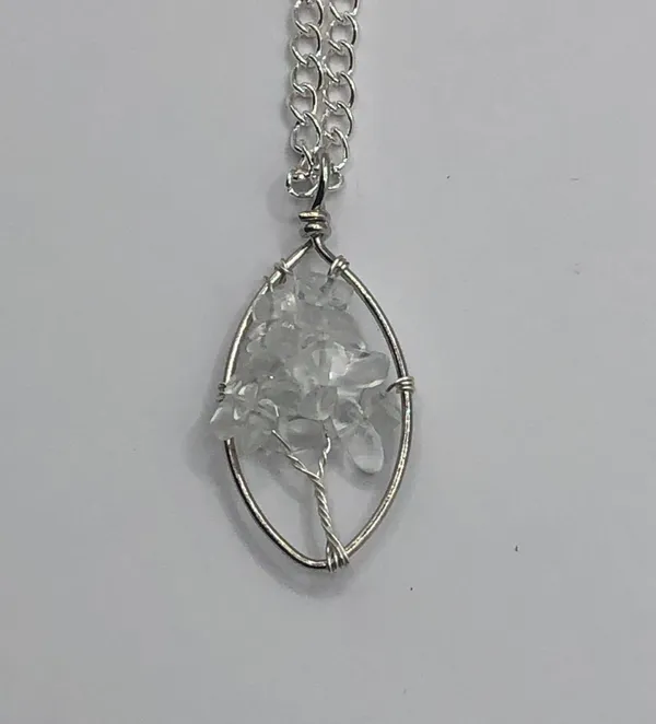 Clear Quartz Necklace White - Image 2